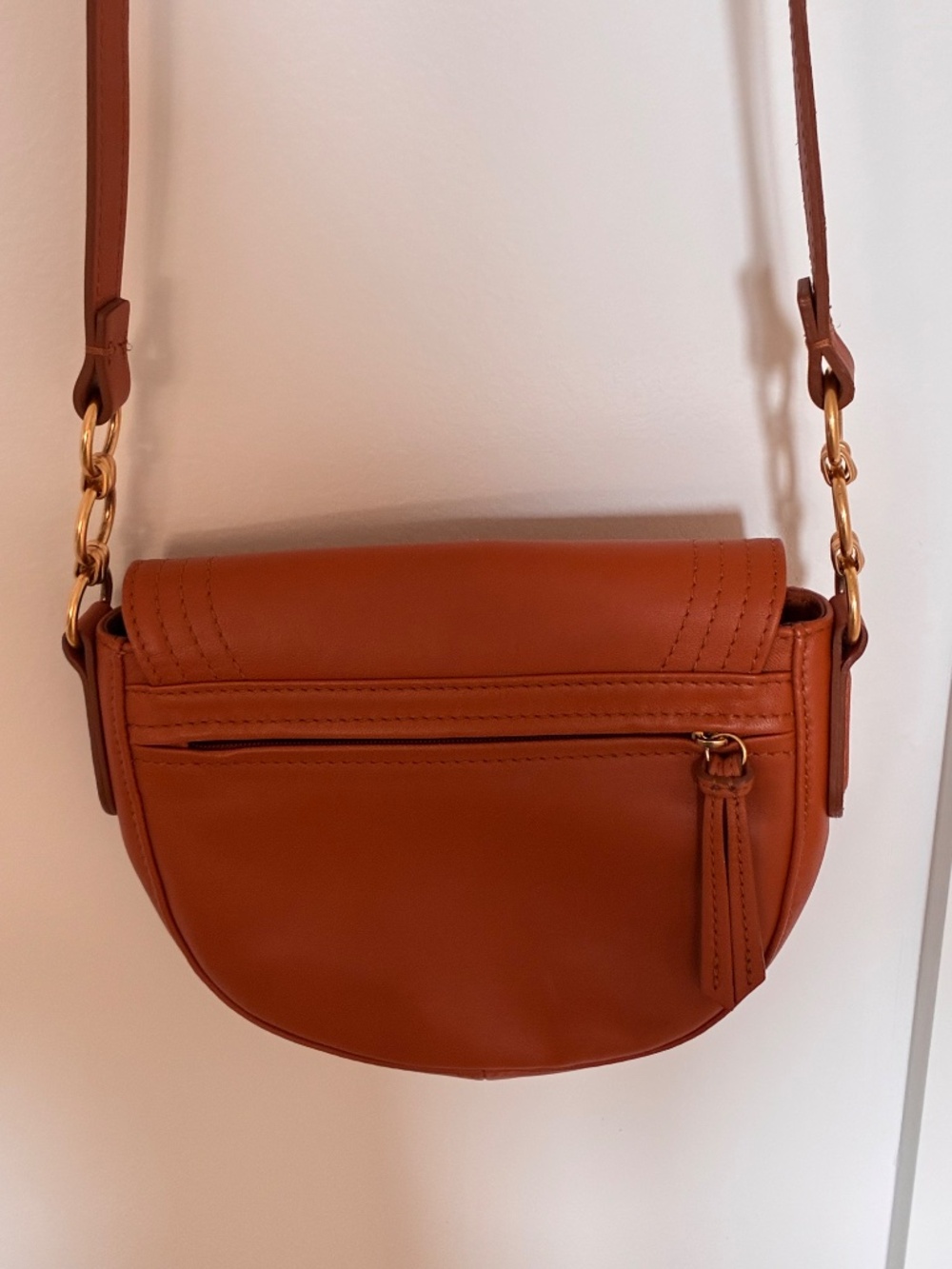 Longchamp orange leather Cavalcade crossbody - Picture 5 of 15